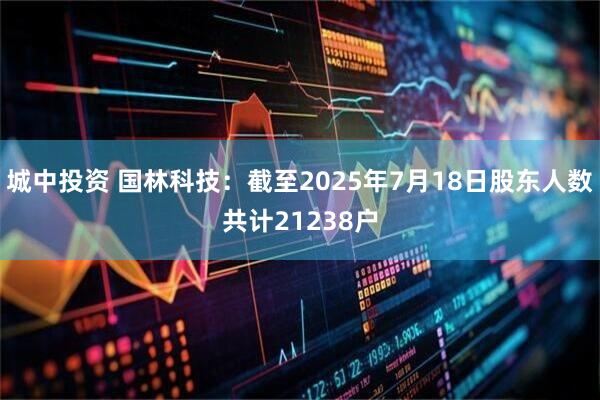 城中投资 国林科技：截至2025年7月18日股东人数共计21238户